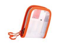Gissroys Fishing Bait Bag for Squid Hook Baits with 2 Way Zips, Portable 6 Compartments, Clear Squid Jigs, Lure Hooks, Storage Case, Fishing Bait Organisers, a, standard size
