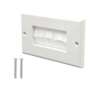 Gissroys Flame Resistant Panel Brush Cable Pass Through Brush Wall Plate For Home Installations In Management A/V Plate
