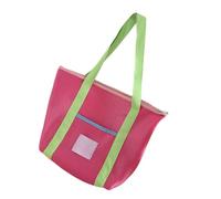 Gissroys Foldable Travel Bags with Mesh Design Lightweight Portable Shoulder Bag Holiday Handbag for Beach Outdoor Essential Polyester Mesh Beach Bag For The, d, Eine Größe