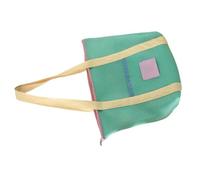 Gissroys Foldable Travel Bags with Mesh Design Lightweight Portable Shoulder Bag Holiday Handbag for Beach Outdoor Essential Polyester Mesh Beach Bag For The, Green, Eine Größe
