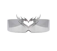 Gissroys HipHop Dancing Sunglasses with Fire Love Heart for Various Occasions Daily and Punk Eye Glasses for Night Events Novelty Night Club Glasses, silver, One Size