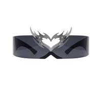 Gissroys HipHop Dancing Sunglasses with Fire Love Heart for Various Occasions Daily and Punk Eye Glasses for Night Events Novelty Night Club Glasses, gray, One Size