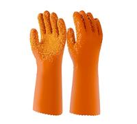 Gissroys Industrial Strength PVC Gloves Waterproof Resistant Nonslip Grip for Kitchen Construction Gardening Tasks 2pcs Oil Resistant Work Gloves
