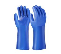 Gissroys Industrial Strength PVC Gloves Waterproof Resistant Nonslip Grip for Kitchen Construction Gardening Tasks 2pcs Oil Resistant Work Gloves