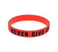 Gissroys Inspiring Silicones Never Gives Up Colored Lettering Motivational Wristbands with Uplifting Phrases for Unisex Motivational Silicone Wristband Bracelets