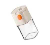 Gissroys Kitchen Tool Jar Household Salt Dispenser Spices Container with Measurement of the Lid Adjustable Quantitative Spice Bottle Sodium Suction Control