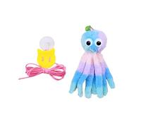 Gissroys Kitten Toy Safe Interactive Hanging Kitten Toy Soft Plushie Noise Maker Entertainment Wall Mounted Training