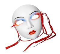 Gissroys Masquerade Hand Painted Halloween Chinese Traditional Stage Play Halloween Cosplay Accessories for Women Stage
