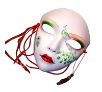 Gissroys Masquerade Hand Painted Halloween Chinese Traditional Stage Play Halloween Cosplay Accessories for Women Stage