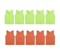Gissroys Pack of 10 Footballs Exercise Equipment Elastic Vests Multiple Colour Options Washable Fabric for Team Sports Football Clothing for Adults