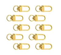 Gissroys Pack of 10 Metal Floats Lobster Claw Clasp, Key Ring, Classy, gold, Eine Größe
