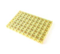 Gissroys Pack of 50 Robust ABS Plastic Components Organiser Boxes with Clear Lids for Electronic Parts Laboratory Organisation Clear Part Boxes