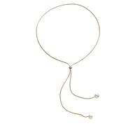 Gissroys Pearl Lariat Necklace Highly Developed Pearl Chain Chain with Adjustable Length for Individual Fit Party Jewellery Accessories, one size, As described, As described
