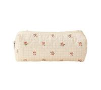 Gissroys Pencil Bag for Teachers Artists Organising Writing Tool Large Capacity Soft Printing Pen Holder Stationeries Bag Pencil Pen Holder, Square Flower