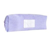 Gissroys Pencil Bag Pencil Bag Corduroy Pencil Case Large Capacity Pouch Pen Bag Aesthetic Case School Supplies Pouch Candy Color Cord Capacity Large Capacity, Light purple