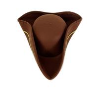 Gissroys Pirate Captain Bucket Elegant Tricorn Hat Soft Warm Fabric Headwear for Theme Parties and Masquerade Event Costume Adult Pirate for Theme Parties