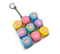 Gissroys Portable 9-button keycaps, toy switch, tester, key ring, tactile feedback for anxiety relief, office and travel, tactile feedback, keycaps, office