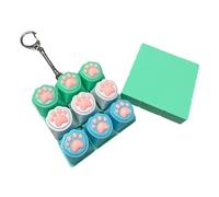 Gissroys Portable 9-button keycaps, toy switch, tester, key ring, tactile feedback for anxiety relief, office and travel, tactile feedback, keycaps, office