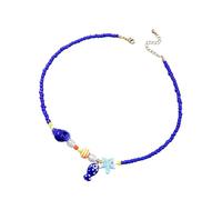 Gissroys Portable Bohemian Starfish Beads Necklace Chain with Extension for Women's Daily Clothing and Special Occasions Beach Jewellery Control Fish Shell, one size, As described, As described