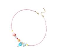 Gissroys Portable Bohemian Starfish Beads Necklace Chain with Extension for Women's Daily Clothing and Special Occasions Beach Jewellery Control Fish Shell, one size, As described, As described