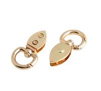 Gissroys Practical Spring Loading of Clasp, Metal Strap Connector, Vintage Hardware for Adjustable Bag Designs, Vintage Bag, Side Clasp, Pack of 2, gold, Eine Größe