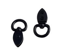 Gissroys Practical Spring Loading of Clasp, Metal Strap Connector, Vintage Hardware for Adjustable Bag Designs, Vintage Bag, Side Clasp, Pack of 2, black, Eine Größe