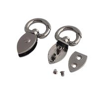 Gissroys Practical Spring Loading of Clasp, Metal Strap Connector, Vintage Hardware for Adjustable Bag Designs, Vintage Bag, Side Clasp, Pack of 2, b, Eine Größe