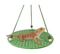 Gissroys Reptile Summer Hammocks Lizards Hammocks Bearded Dragons Round Crochet Mesh Hammock Bed Crochet Accessories Small Animal Habitats