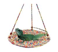 Gissroys Reptile Summer Hammocks Lizards Hammocks Bearded Dragons Round Crochet Mesh Hammock Bed Crochet Accessories Small Animal Habitats