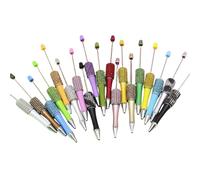 Gissroys Retractable Ballpoint Pen Rhinestone Beadable Ballpoint Pen Write Smoothly Office Writing Supplies For Kid Adult Stylish Accessories