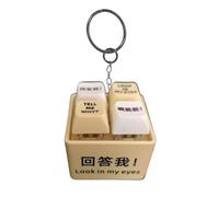 Gissroys Retro Mechanical Keychain Stress Relief with Wooden Fish Portable Vintage Desk Accessories for Office and Daily Use High Aesthetic Desk Accessories