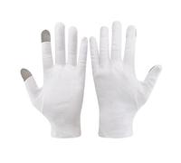 Gissroys Screen Touch Gloves Soft Cotton Comfortable Unisex Cold Weather Hand Wash Short for Easy Smartphones Use Screen Touch, white touch screen m, One Size