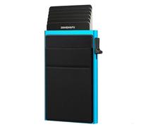 Gissroys Secure the card holder with blocking layer, multi-purpose non-theft card case for IC cards, paper money, do not skim, metal wallet, Blue black