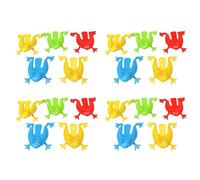 Gissroys Set of 20 Jumping Leaping Frog Toy Table Colorful Finger Pressing Supplies Frog Game Leaping Game for Kids