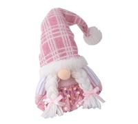 Gissroys Shimmering Standing Holiday Doll Perfect for Home Office Festive Styling Unique Women Animal Friendly Holiday Fabric