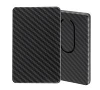 Gissroys Simple Wallet for Men with Permanent Carbon Fibre Finish Compact Plan Holds 10 Layouts Cash Secure Attractive End Durable Plastic Wallet for Men, black