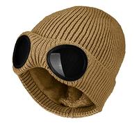 Gissroys Ski Goggle Hat with Goggles Crochet Knitted Party Halloween Costume Accessory Gift Goggle