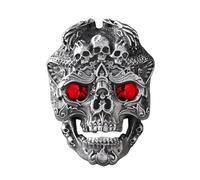 Gissroys Skull Finger Rings Skull Finger Rings Eye-catching Opening Adjustable Alloy Material Finger Gift for Men and Women Trendy Adjustable Rings, As described