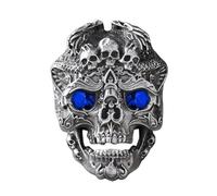 Gissroys Skull Finger Rings Skull Finger Rings Eye-catching Opening Adjustable Alloy Material Finger Gift for Men and Women Trendy Adjustable Rings, As described