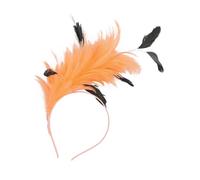 Gissroys Sparkling Feathered Carnival Headband for Women Bendable Headpiece with Elastic Band for Theme Parties and Stage Performances of the 1920s. Comfortable Feather Headband