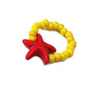 Gissroys Starfish Pearl Rings Rainbow Colourful Rice Beads Handmade Stackable Jewellery for Girls and Women Colourful Rice Rings, As described