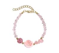 Gissroys Stylish Adjustable Sea Theme Bracelet Ceramic Starfish Snow Pendant Crystals Pearl Necklace Daily Wear Unique, one size, As described