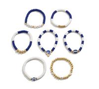 Gissroys Stylish Football Charm Bracelet for Men and Women Adjustable Letter Beads Bangles Stackable Team Spirits Jewellery Handmade Bracelet, one size, As described