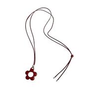 Gissroys Stylish Resin Flower Necklace with Cable Accessories for Women Should Improve Your Fashionable Statement Pieces Retro Styles Women's Necklace, one size, As described, As described