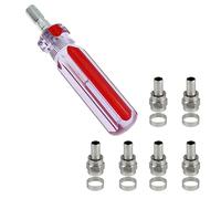 Gissroys The installation kit for small satellite receivers includes 1 set of 5F coaxial connector and ergonomic F compression tool, F type plug tool kit