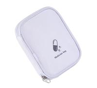 Gissroys Travel First Aid Bag Empty Medicine Storage Bag with Multiple Compartments Small First Aid Bag with Zip First Bag, White, Mass beauty