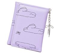 Gissroys Unique PU Wallet with Cartoon Sheets and Rabbit Decorations Card Holder for Women and Girls Korean Style Party Travel Wallet Search, Purple, Mass beauty