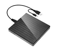 Gissroys USB 3.0 External DVDs Burner Double Port Hubs Fast Data Transfer Type C Adapter for PC Included External DVDs Running Track Storage Bag