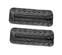 Gissroys Waterproof Shoelace Inserts Made of PU Leather with Zip Easy Installation Lace Inserts with Zip and 8 Holes for Men and Women's Boots Comfortable Shoe Insert, black, One Size