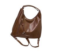 Gissroys Women's Leather Handbag Shoulder Bag Casual Multifunctional Large for Work School Shopper Casual Daily Convertible Backpacks Purse for Women, brown, Einheitsgröße